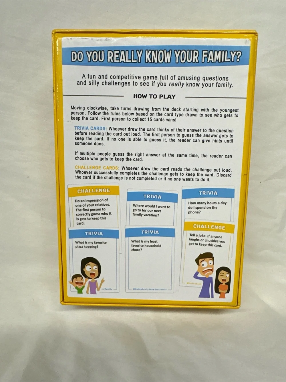 Do You Really Know Your Family? Party Trivia Game - Yellow/Blue